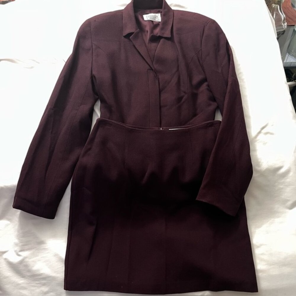Vintage Wool Skirt Suit Made in Canada Beechers Brook Size 10